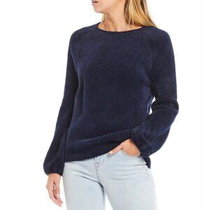 Chelsea & Violet Small Blue Eyelash Puff Long Sleeve Soft Pullover Sweater